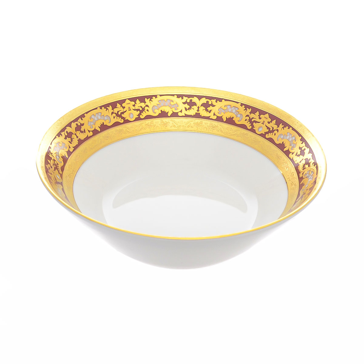 Набор салатников Falkenporzellan Alena 3D Bordeaux Gold Constanza 19см(6 шт) 1