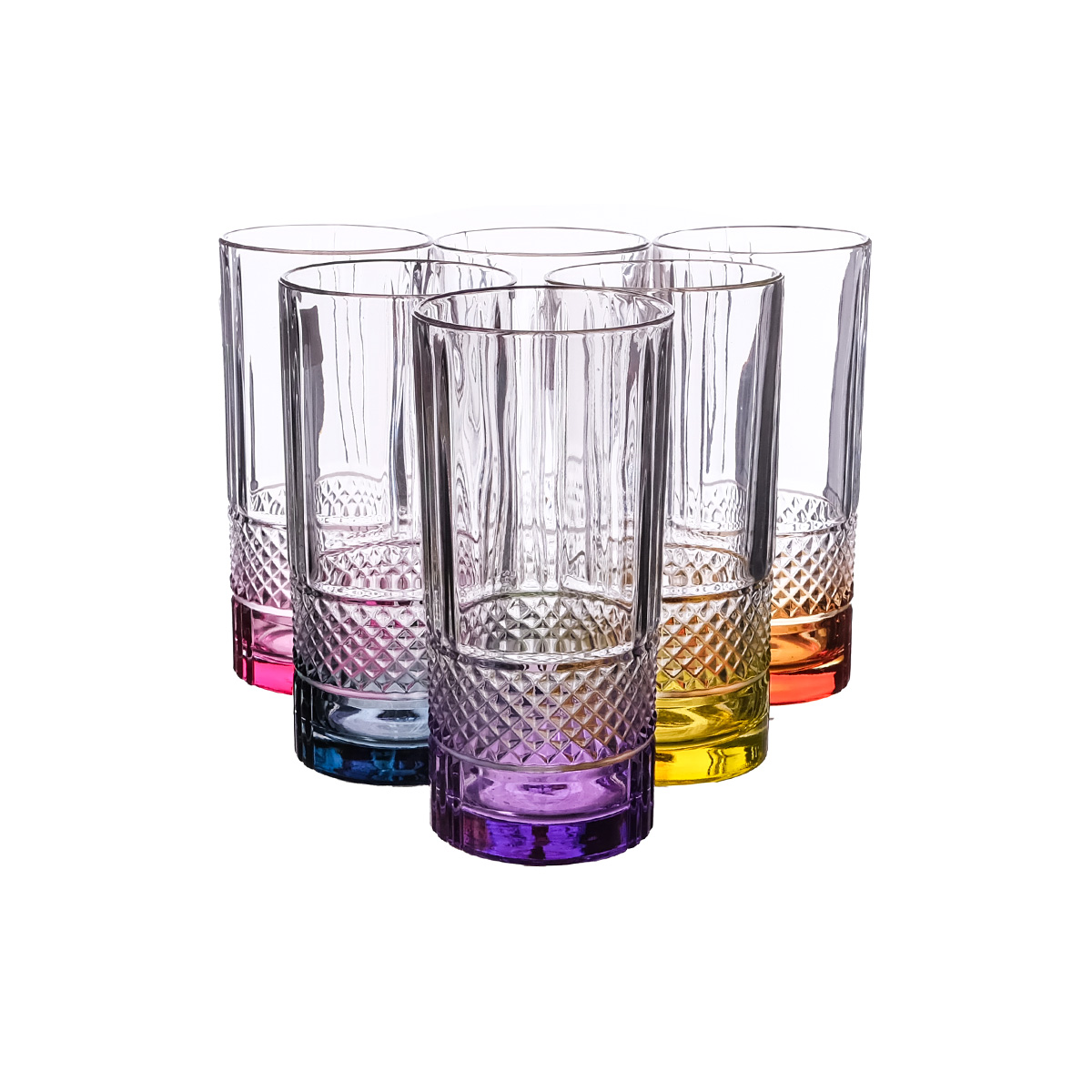 Набор стаканов для воды RCR Brillante Color 370 мл (6 шт) 1