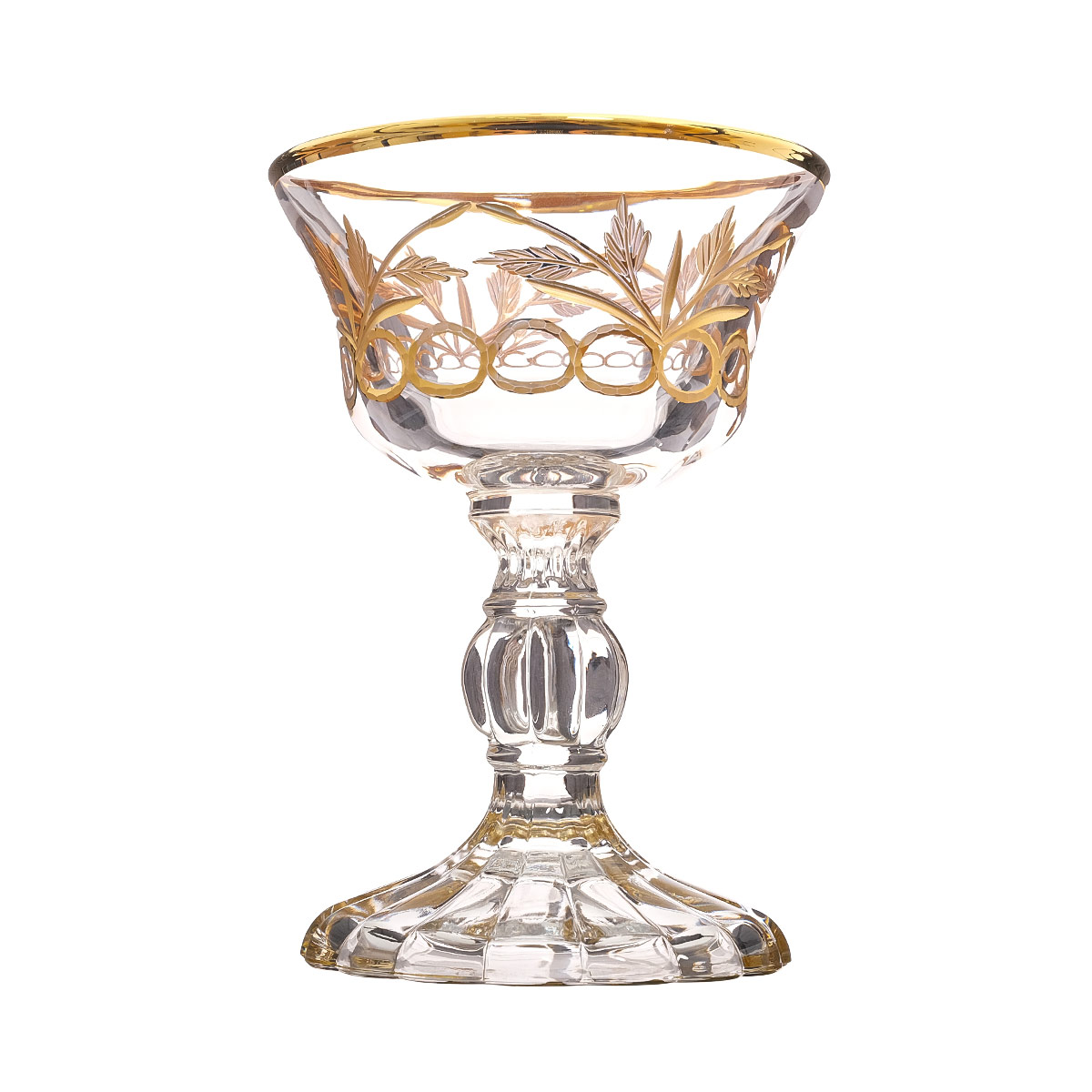 Конфетница на ножке TIMON Tiziano Golden/Palm 16,5*13 см 1