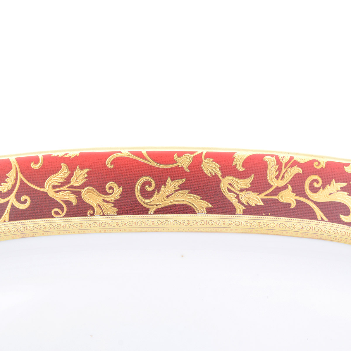 Блюдо Falkenporzellan Constanza Tosca Bordeaux Gold 24 см 2