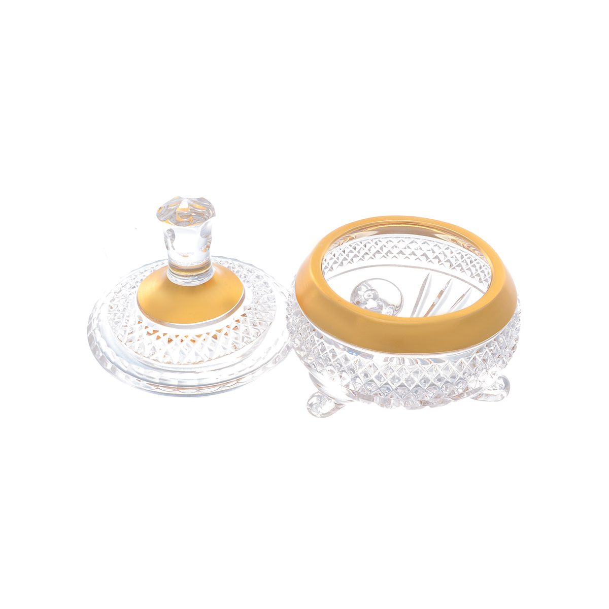 Конфетница с крышкой Crystal Heart 8,5 см 2