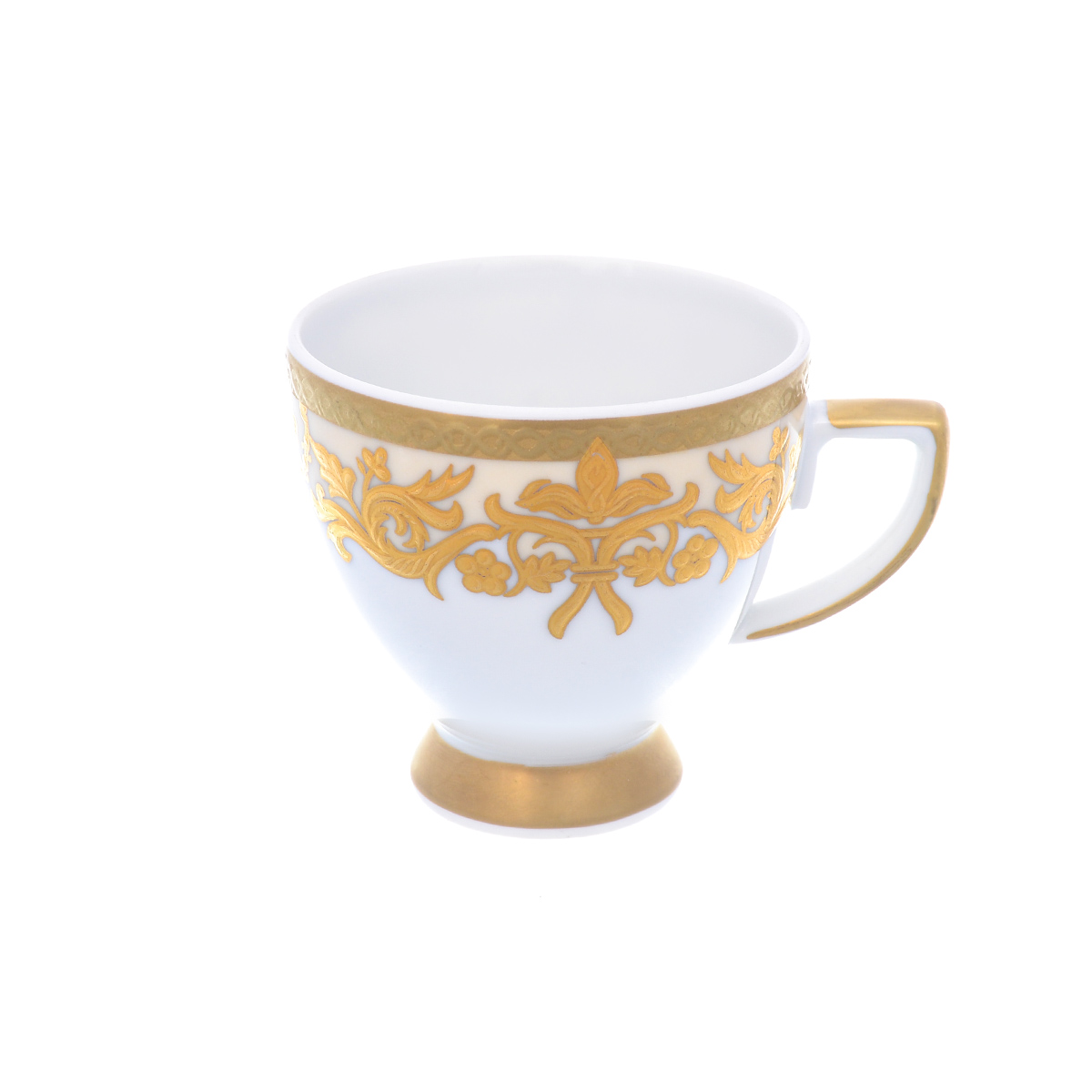 Набор кофейных пар Falkenporzellan Natalia creme gold 100мл 2