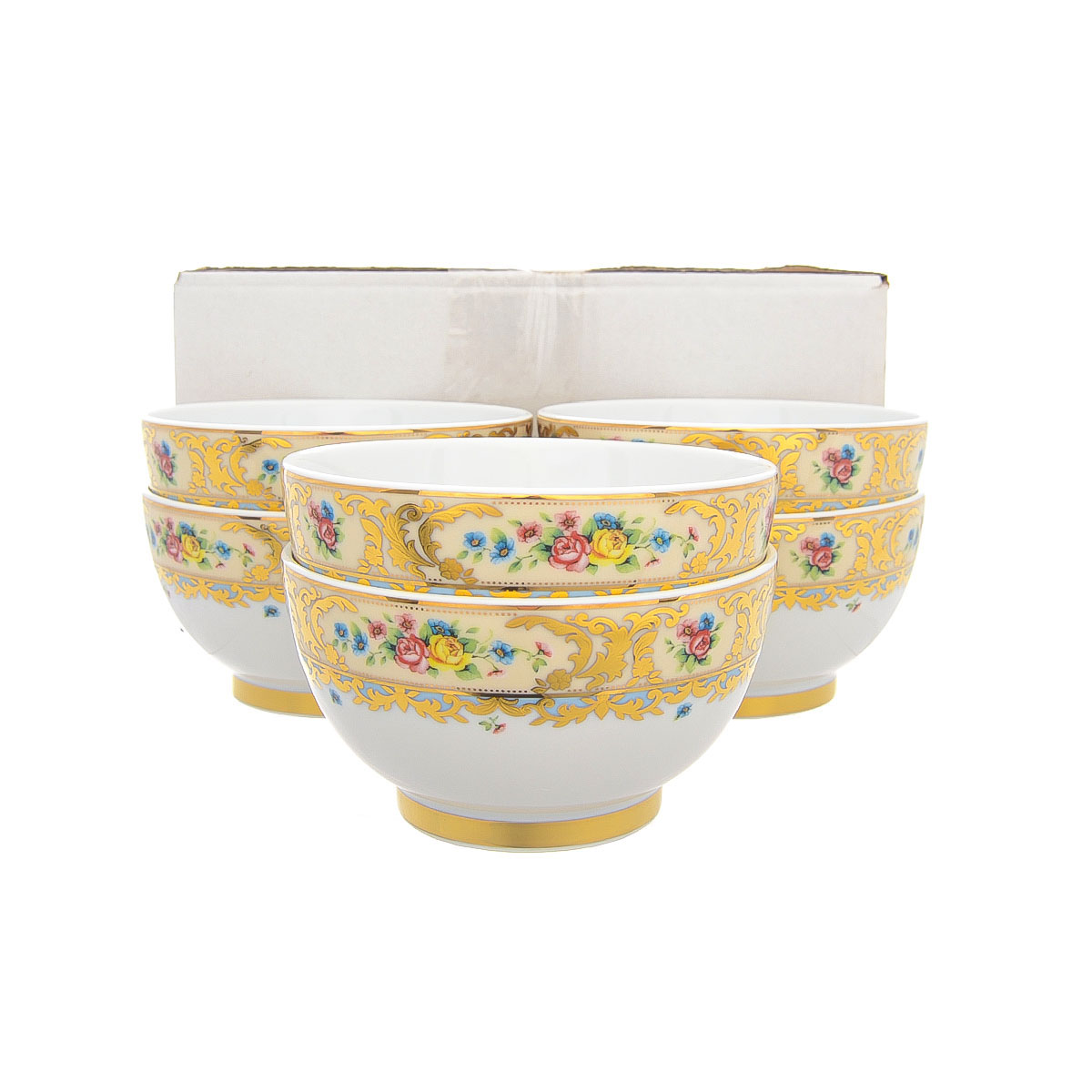 Набор пиал Falkenporzellan Vienna Creme Gold 14 см (6 шт) 3