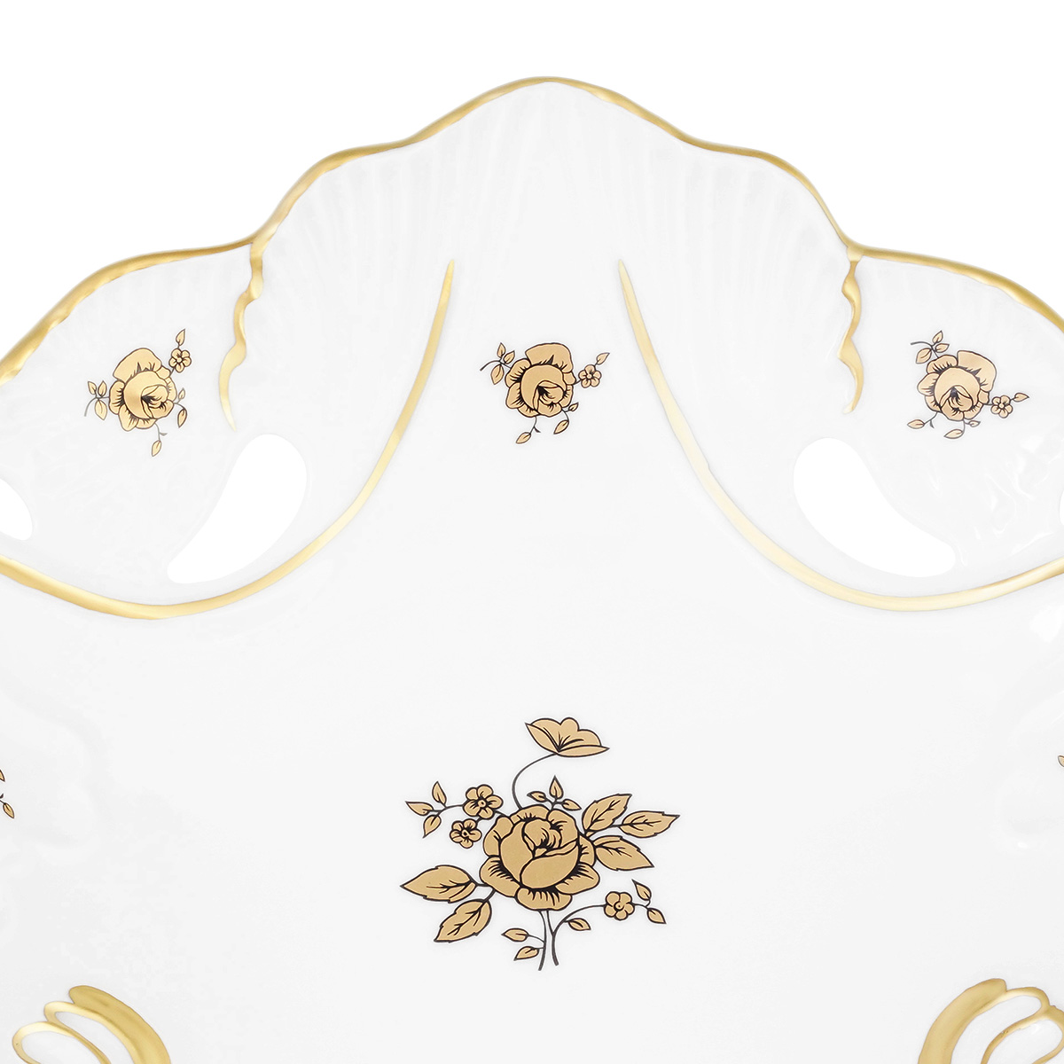 Блюдо овальное Queen's Crown Золотая роза 35 см 3