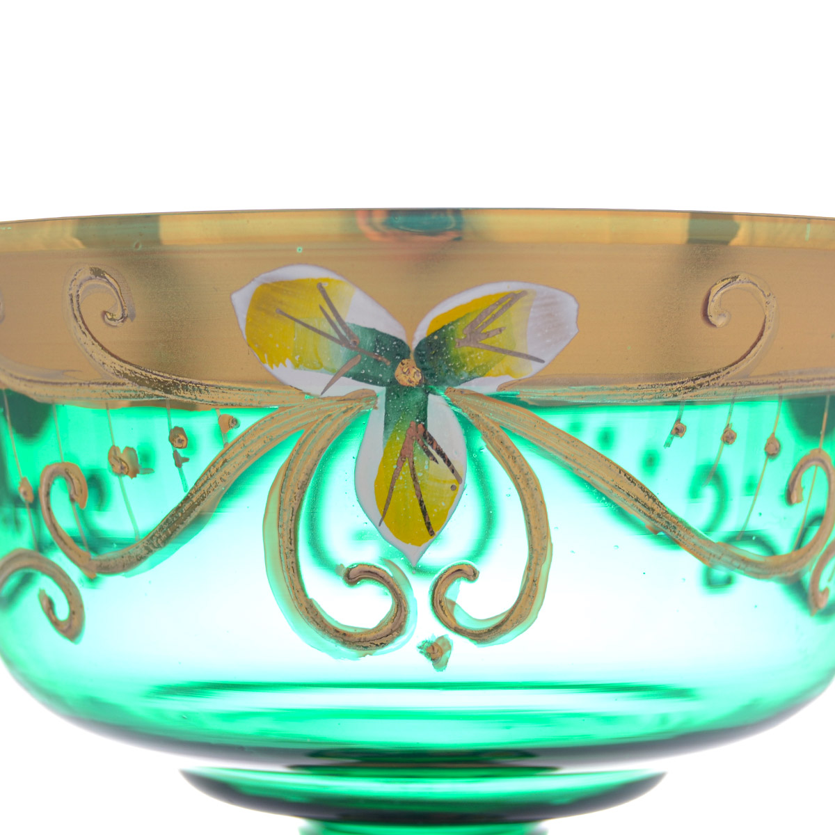 Конфетница Зеленая Bohemia Star Crystal 13 см 4
