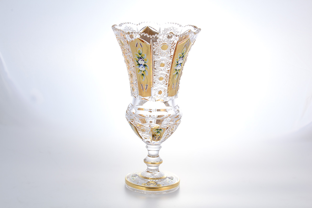 Ваза Bohemia Gold Max Crystal 38см