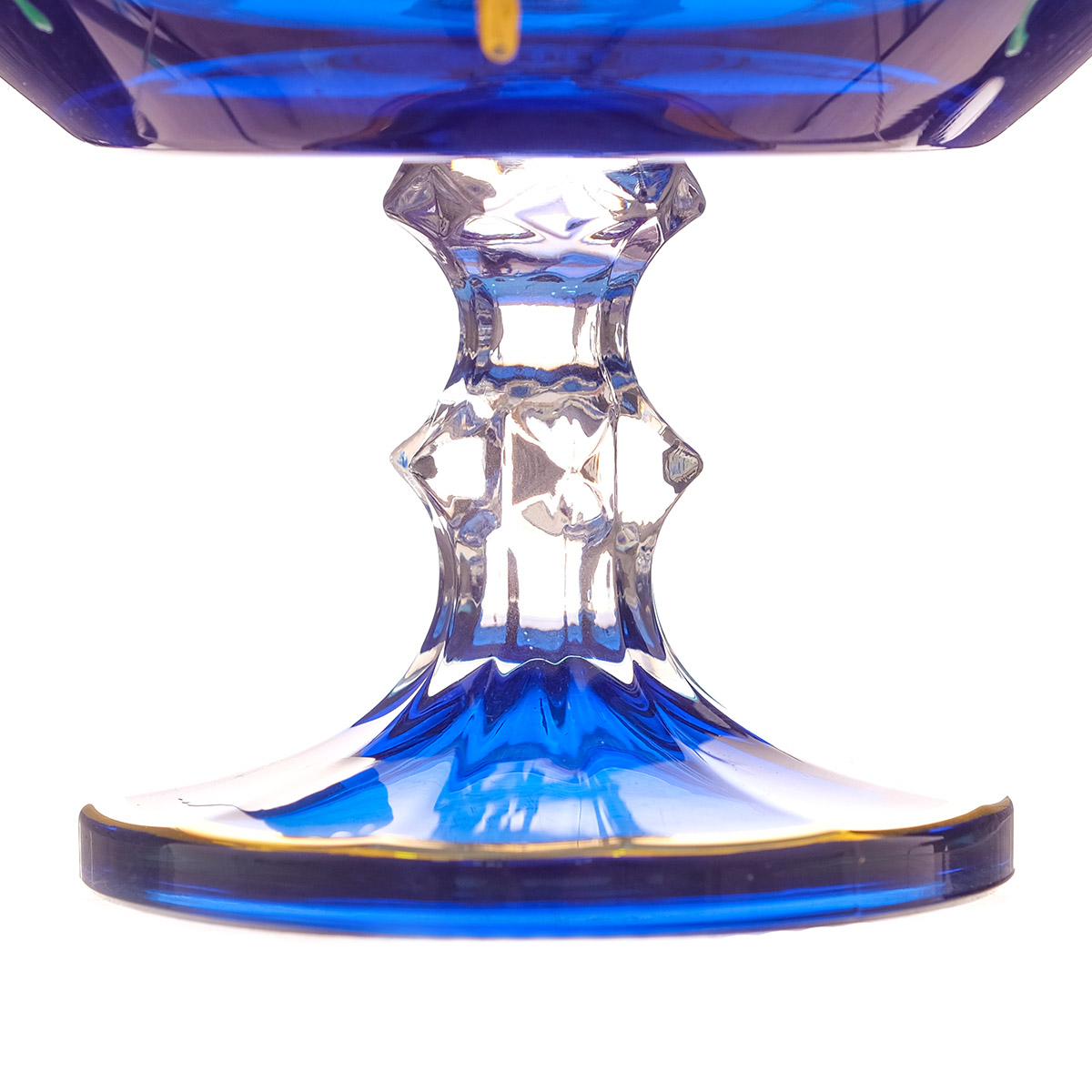 Конфетница на ножке голубая AS Crystal 21 см (1шт) 3