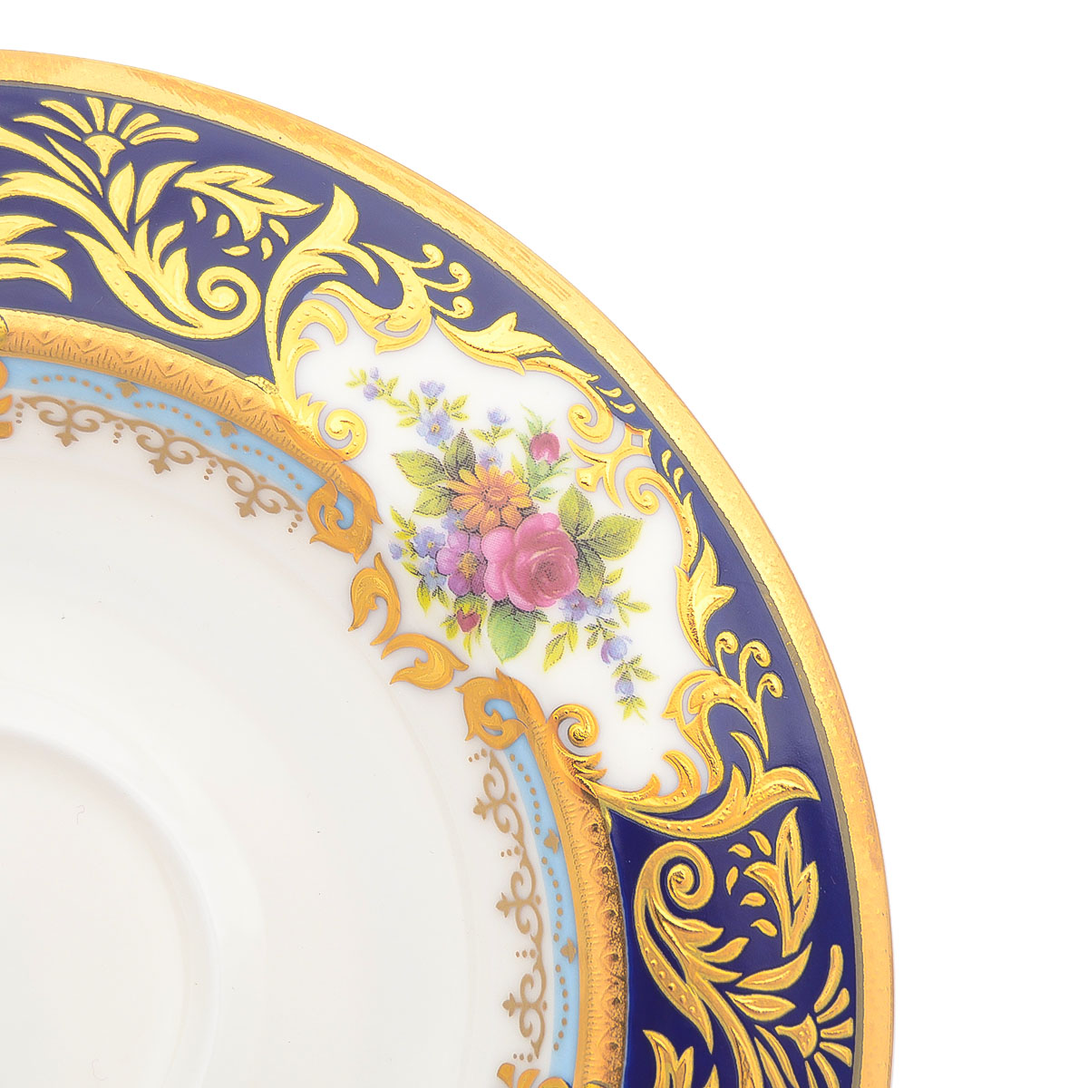 Набор блюдец Falkenporzellan Opal Cobald Gold 15см(6 шт) 4