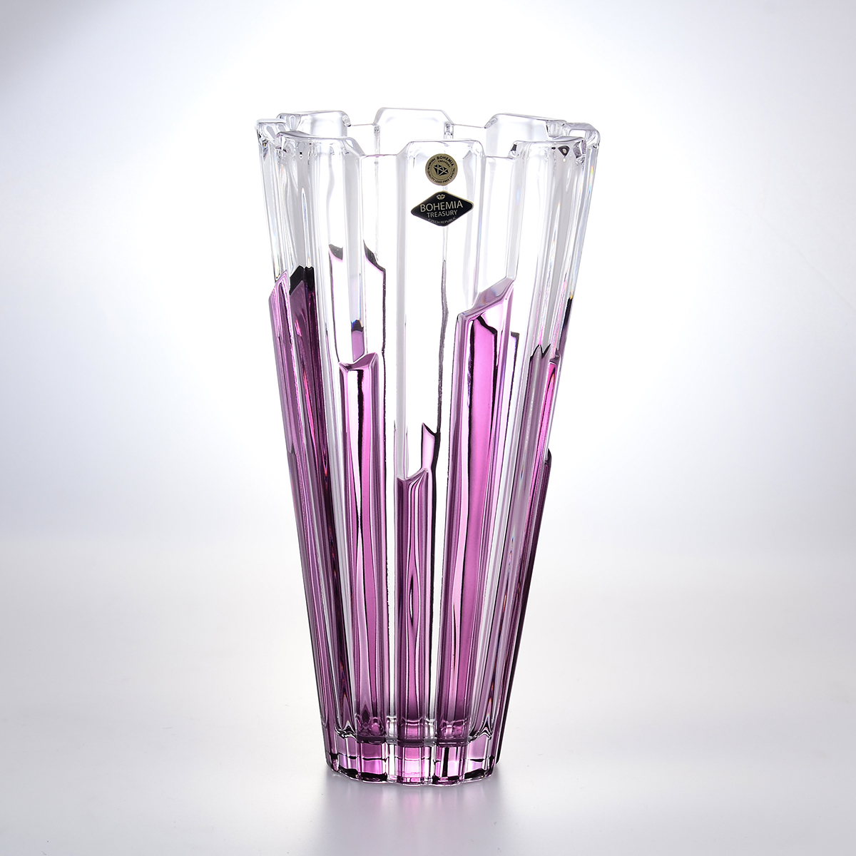 Ваза Bohemia Treasury Purple Panels 30 см