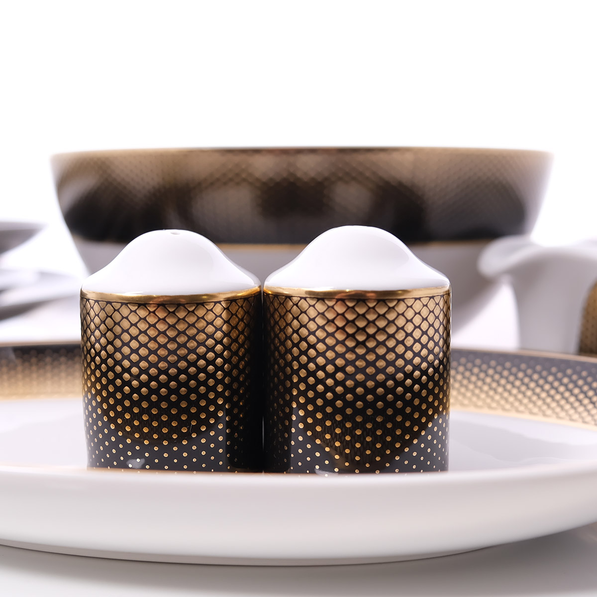 Столовый сервиз Falkenporzellan Deluxe Shape - Rio Black Gold 6 персон 25 предметов 2