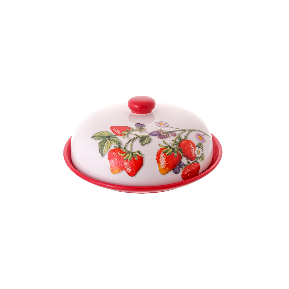 Блюдо для блинов с крышкой Repast Клубника 23*23*9,7 см 1