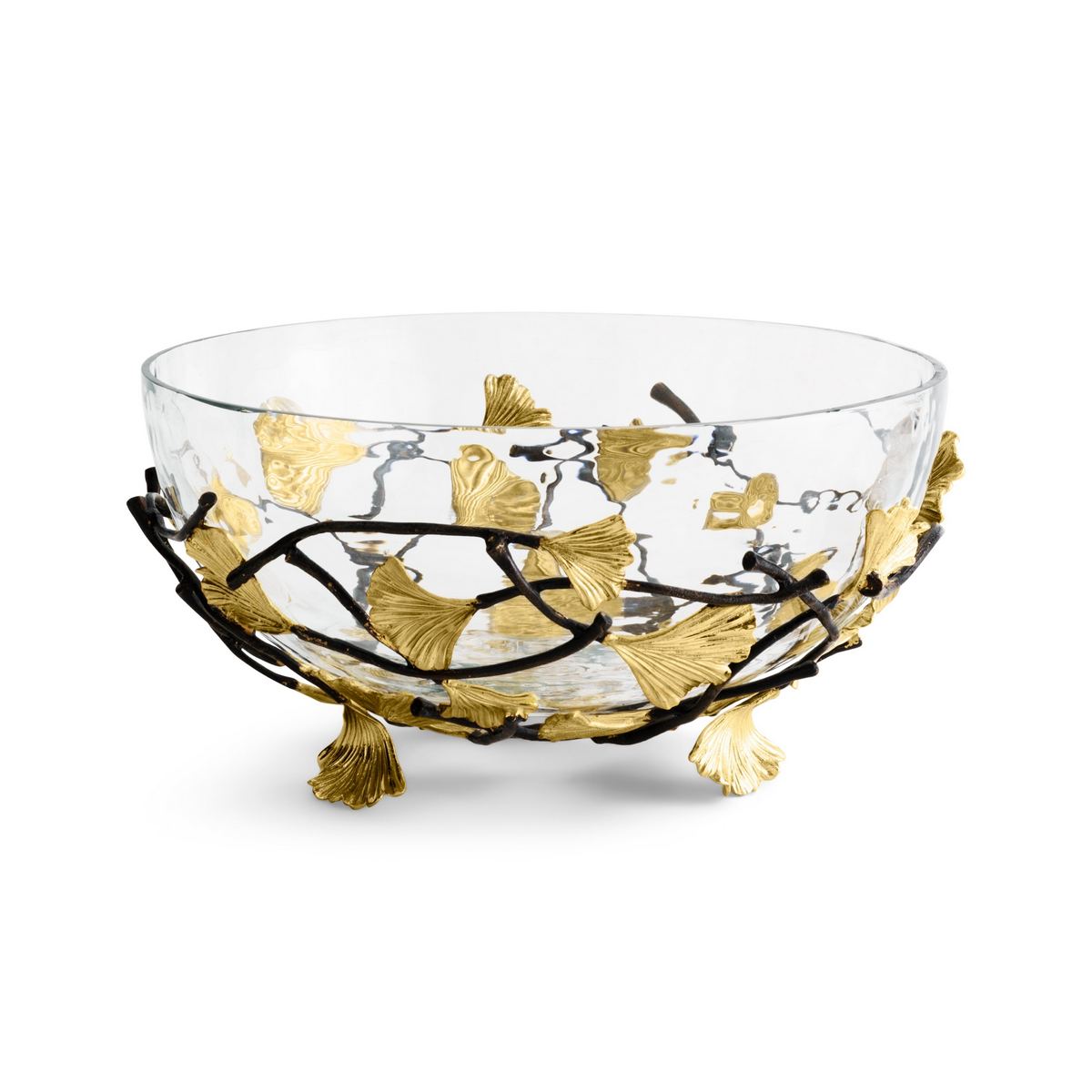 Салатник Michael Aram "Golden Ginkgo", 28 см